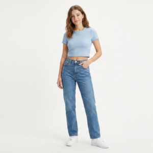 Skyline Pastel Crop Top & Denim Set